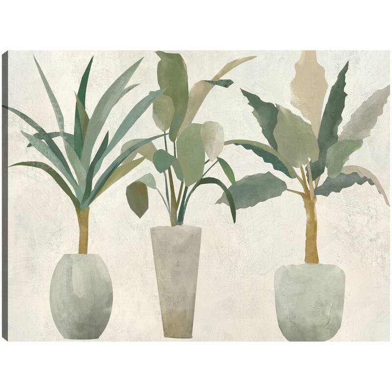 Greenery Trio By Studio Arts Canvas Art Print