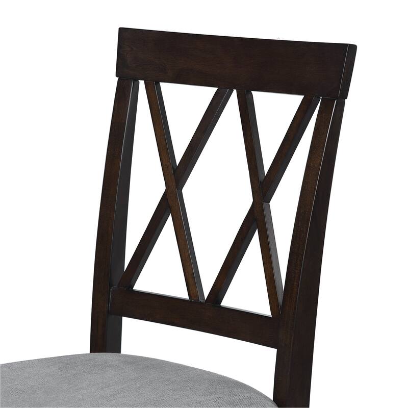 Foldable Dining Table Set, 5 Piece Extendable Dining Set with Drop Leaf Dining Table and 4 Dining Upholstered Chairs