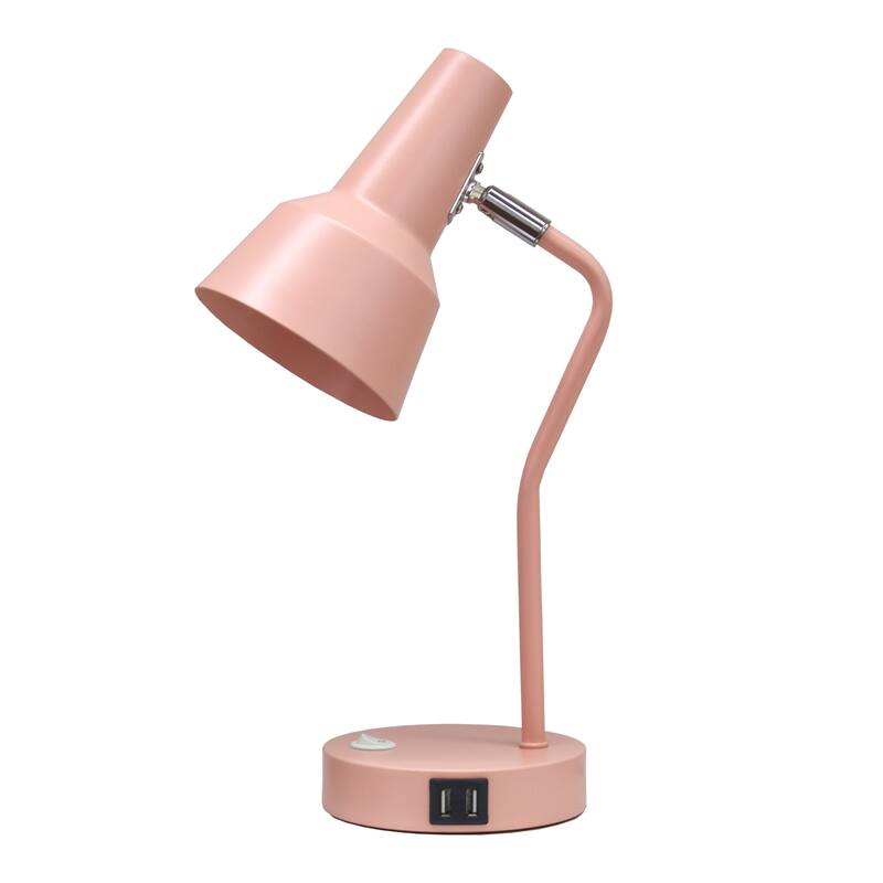 Gooseneck Desk Lamp with Adjustable Shade - 15.25" - Pink