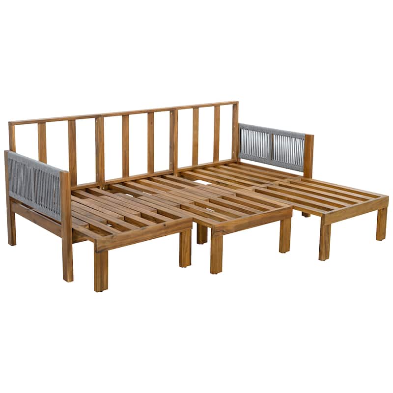 3-in-1 Outdoor Daybed & Patio Sofa with Pull-Out Sleeper by Leisure Zone