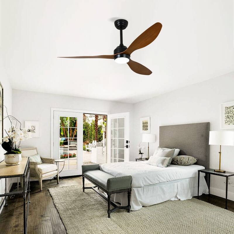 52" Ceiling Fan with Lights Quiet DC Motor 3 ABS Blade Ceiling Fans 6 Speed Levels,Reversible Ceiling Fan