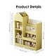 preview thumbnail 18 of 22, Children's Wooden Bookshelf and Toy Storage Organizer with Bookcase, 6 Compartments, and 2 Baskets