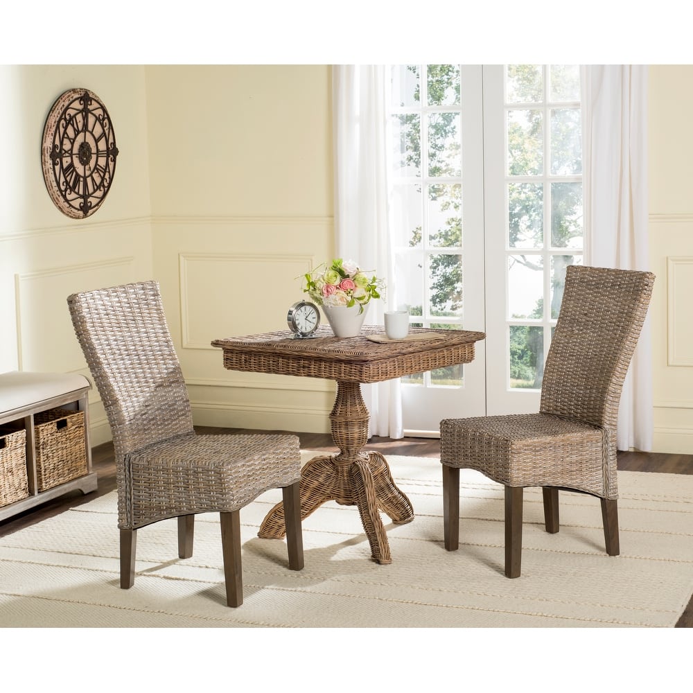 SAFAVIEH RiTVa Grey Dining Chair (Set of 2) - 18.5" x 27.5" x 39" - 19"Wx28"Dx39"H