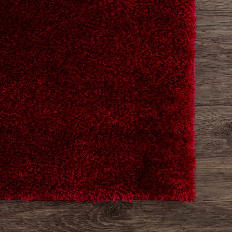 Hauteloom Heavenly Solid Shag Shaggy High Pile Area Rug