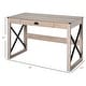 preview thumbnail 6 of 6, HOMCOM Industrial Retro Style Wooden Modern X-Frame Particleboard Study Desk w/1 Drawer Home Office Desk Oak Function Desks