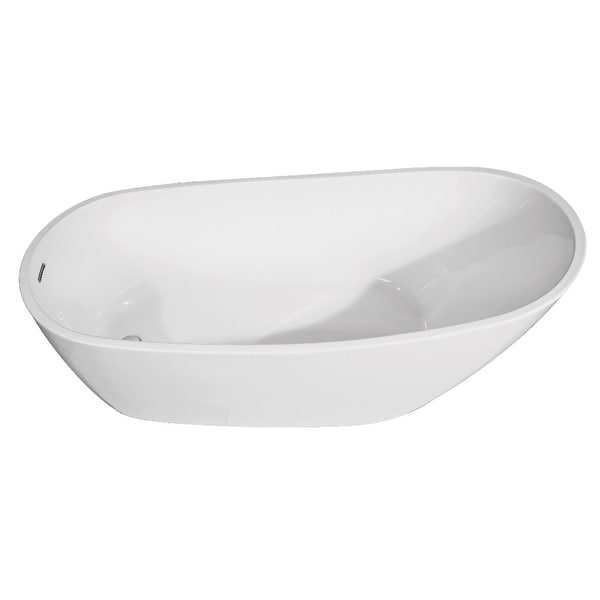 Shop Modern 54-Inch Acrylic Single Slipper Freestanding ...