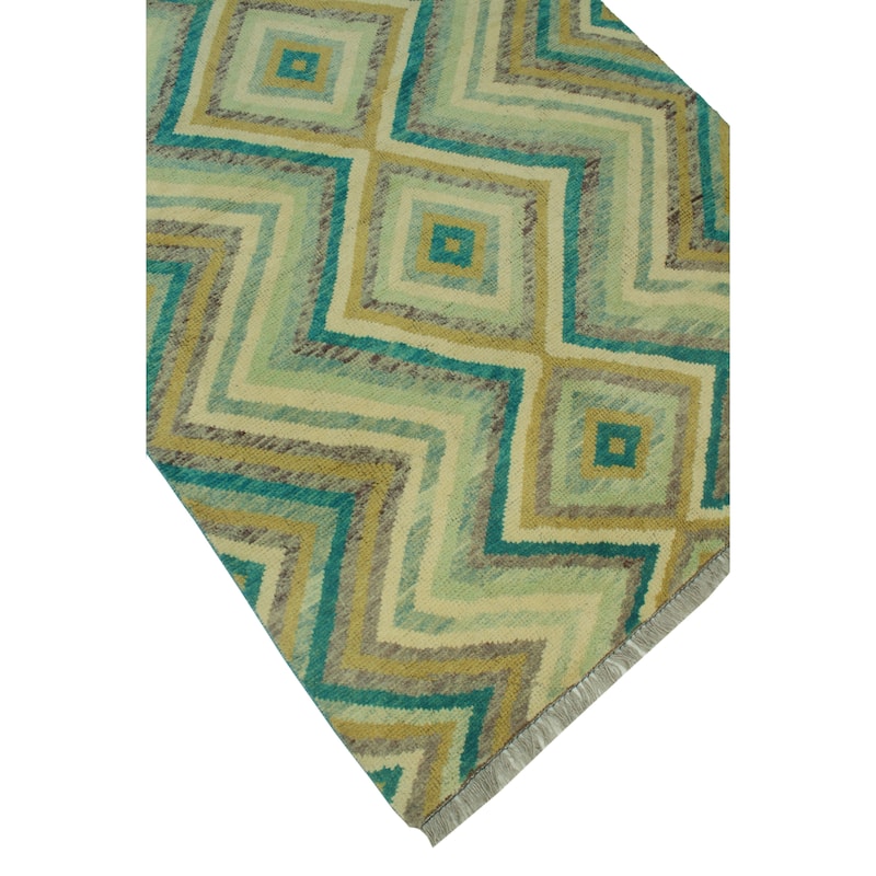 Balochi Adisa Ivory/Green Rug - 3'10" x 6'2"