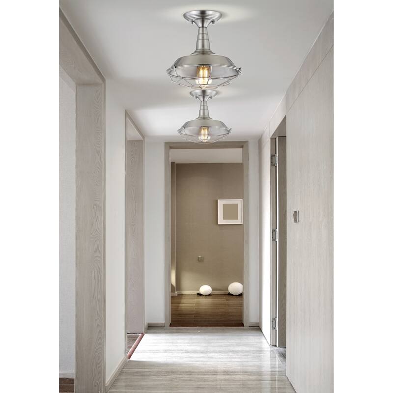 Georgia 10.2" Metal LED Semi-Flush Mount, by JONATHAN Y - 10.2'