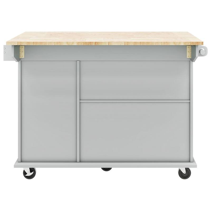 54" Kitchen Island Cart with Wheels
