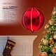 preview thumbnail 6 of 9, Alpine Corporation 13"H Indoor Large Hanging Christmas Ball Ornament with LED Lights, Red