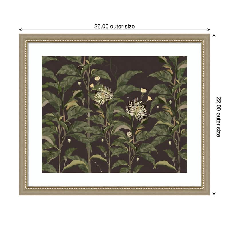 Sivera Midnight by Josie George Wood Framed Wall Art Print - Silver - 26 x 22 in