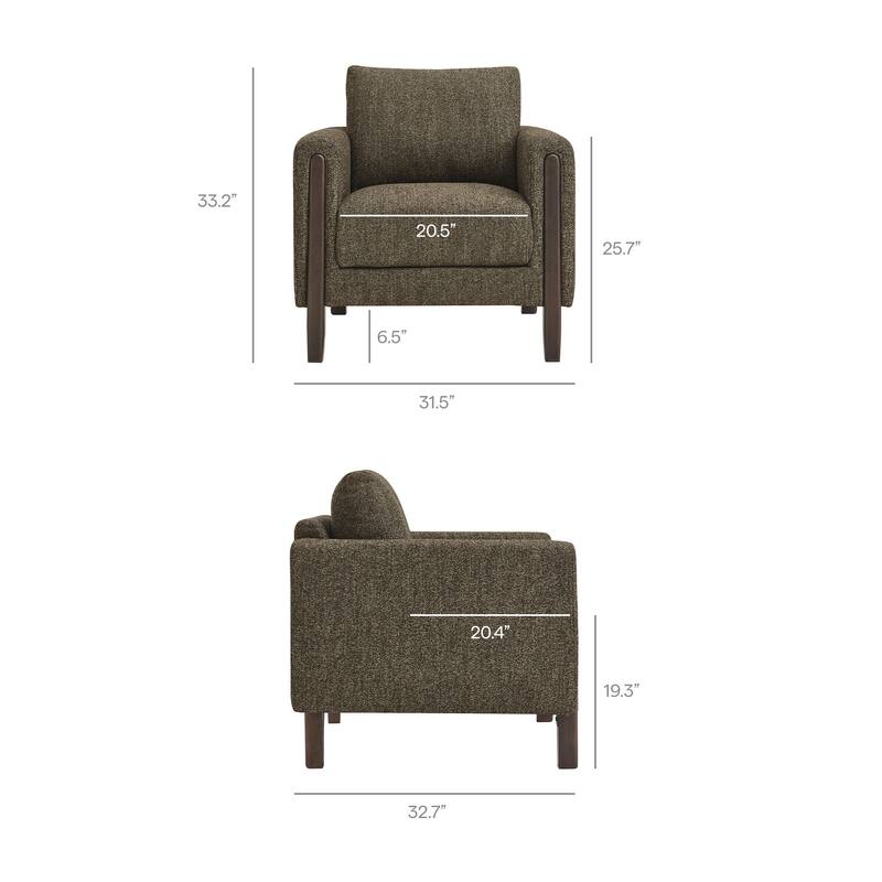 Hawken Boucle Fabric Accent Armchair