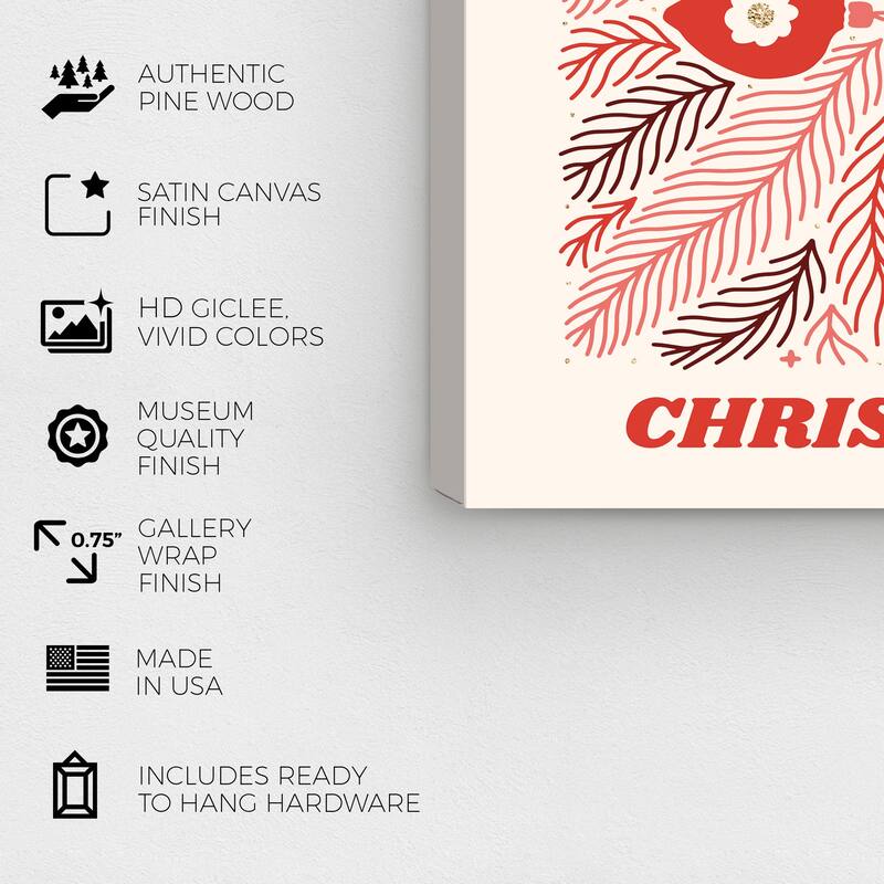 Wynwood Studio Canvas Typography and Quotes Mystical Hands Holidays Red Modern & Contemporary Wall Art Canvas Print