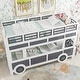 preview thumbnail 5 of 12, Twin over Twin Bus-shaped Bunk Bed with Wheels and Storage