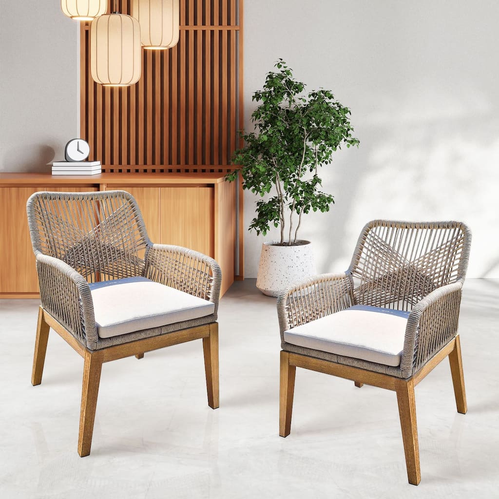 Ottawa Rope Weaving Chair - Natural (set of 2)