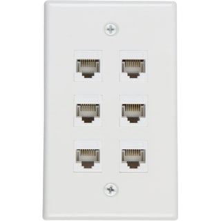 6-Port-Cat6-Wall-Plate,-Female-Female-Wh