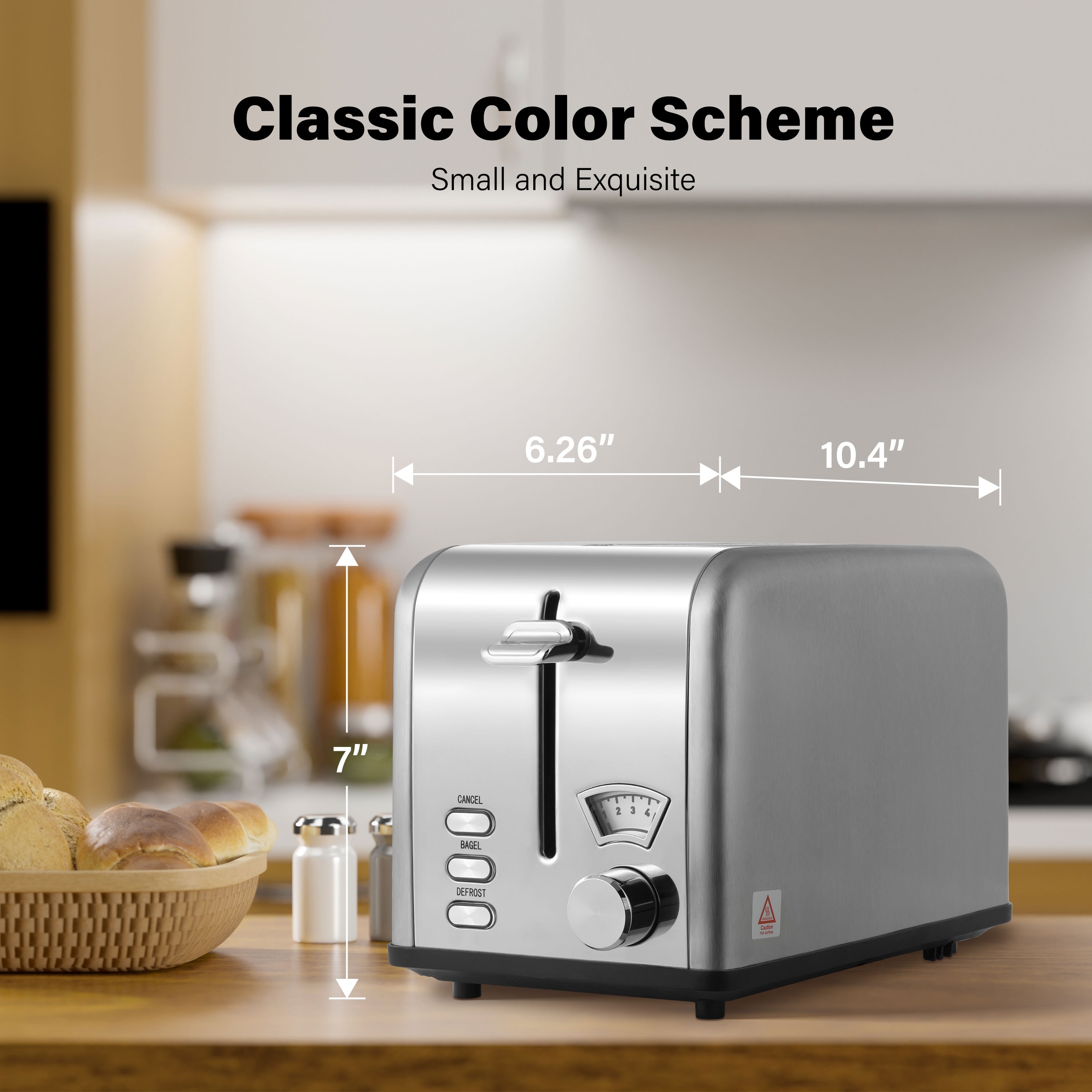 2-Slice Silver Toaster,1.5