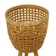 preview thumbnail 5 of 27, Bamboo Bohemian Planter ( Set of 3) - S/3 26", 23", 20"H