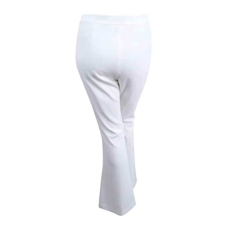 womens white flared trousers