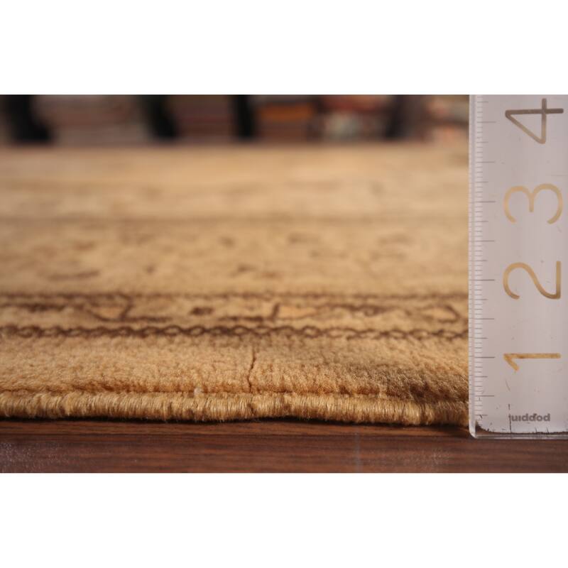 Geometric Tabatabaei Persian Vintage Area Rug Handmade Wool Carpet - 9'7"x 12'7"