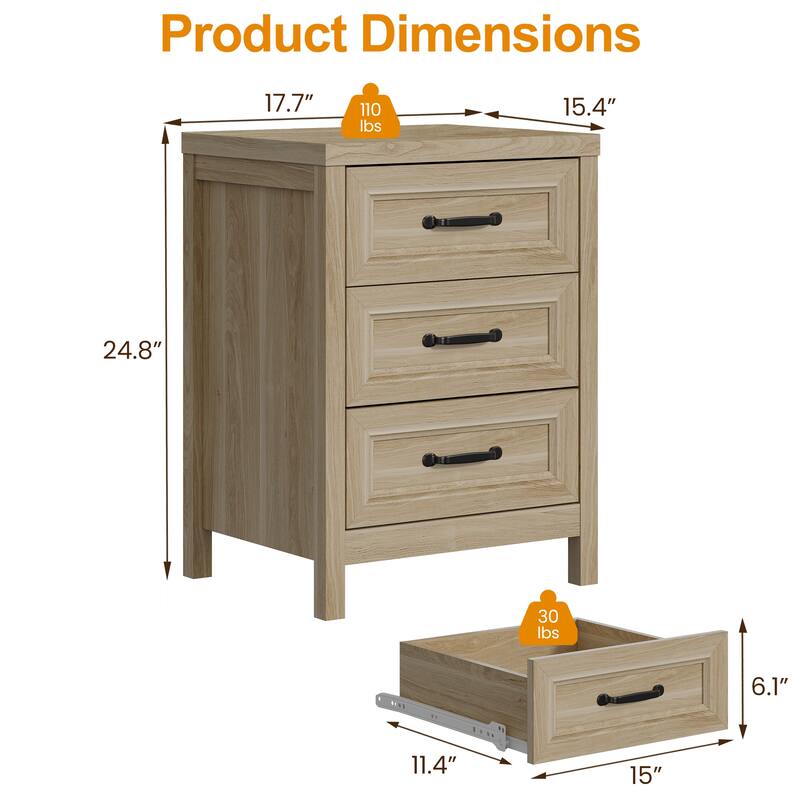 3 Drawer Dresser for Bedroom