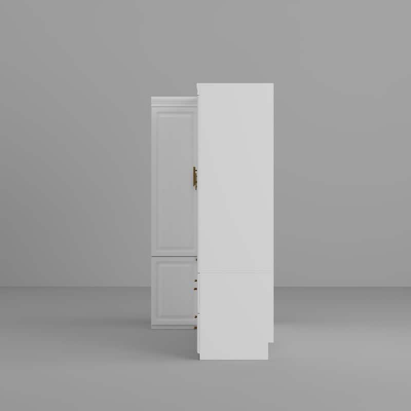 93.9"H/74.2"H Armoires Wardrobe Closet Cabinet Hanging Drawers Storage