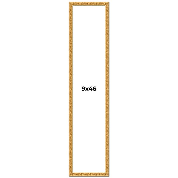 9x46 Frame Gold Real Wood Picture Frame Width 1 inches | Interior