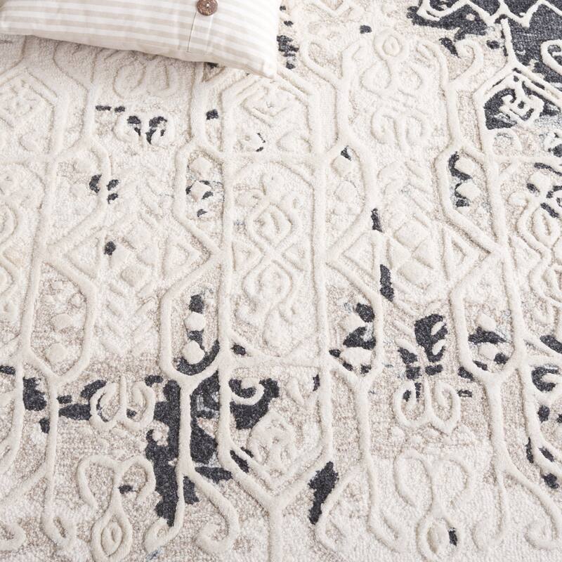 SAFAVIEH Handmade Ebony Marusa Modern & Contemporary Wool Rug