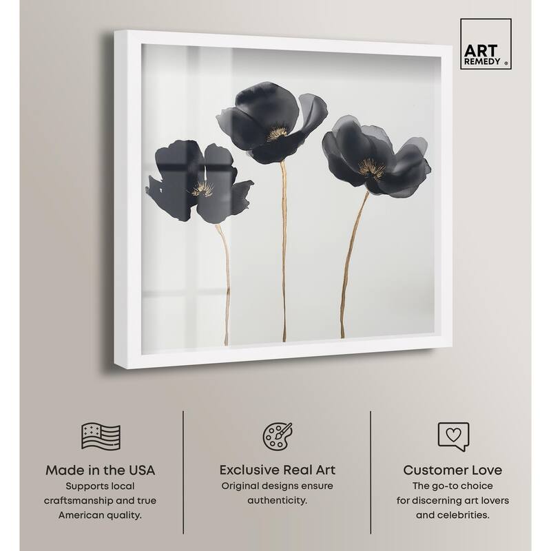 Nocturnal Flowers II Shadowbox by Art Remedy