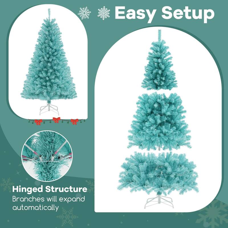 Costway 6/7 FT Artificial Xmas Tree with 758/1040 Branch Tips 280/380