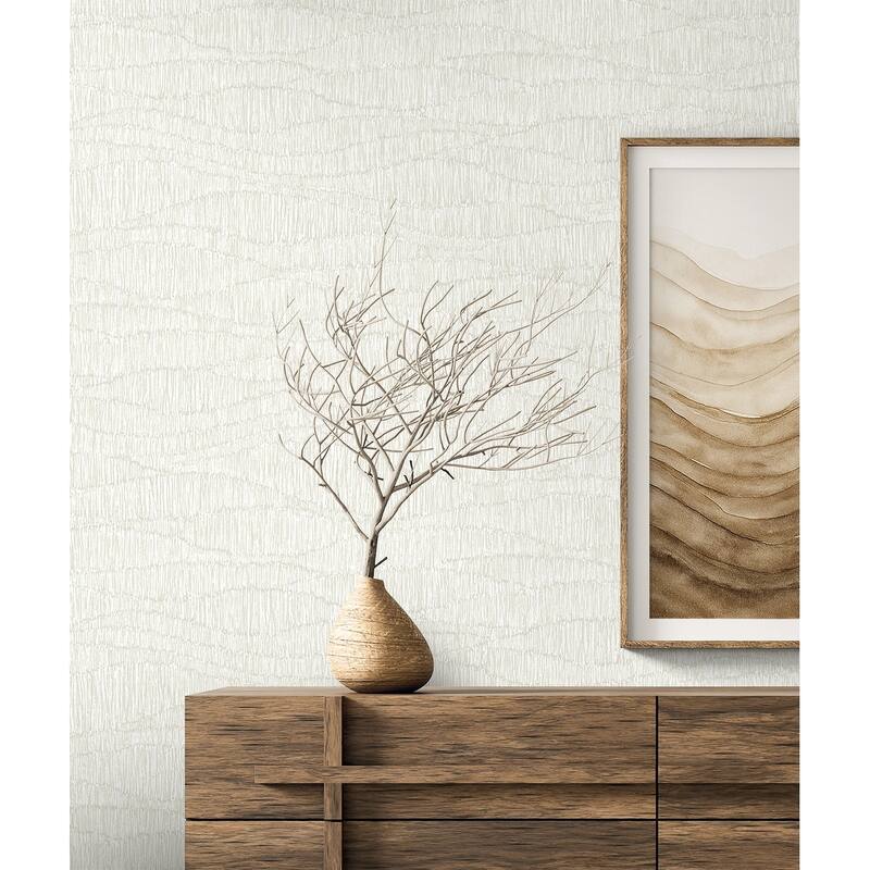 Seabrook Designs Tatiana Waves Non-Woven Unpasted Wallpaper