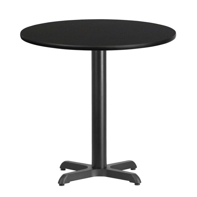 30'' Round Laminate Table Top with 22'' x 22'' Table Height Base - 30"W x 30"D x 31.125"H - 30"W x 30"D x 31.125"H