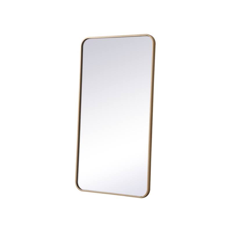 Ezra Soft Corner Metal Rectangular Mirror