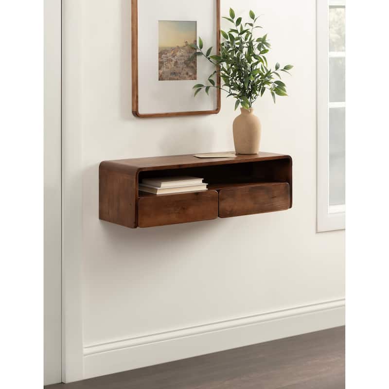 Kate and Laurel Kato Wood Floating Console Table