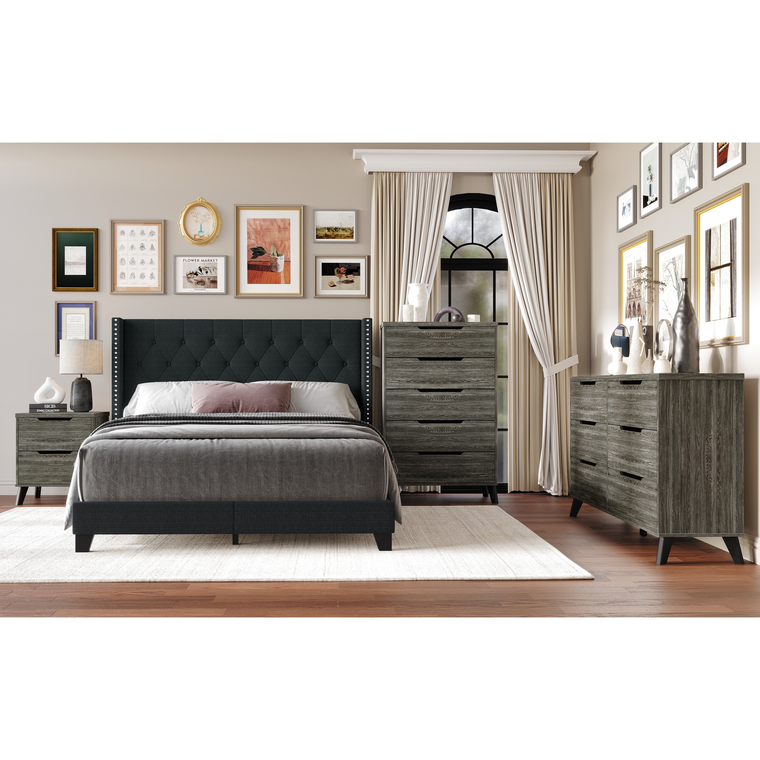 Grey 4 Piece Bedroom Sets - Bed Bath & Beyond