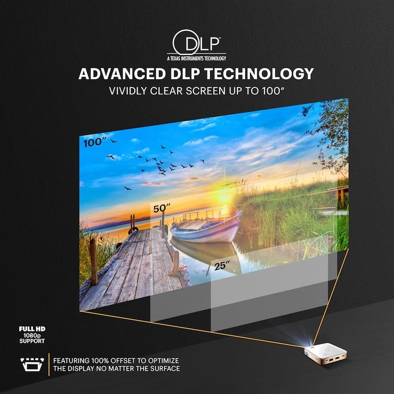 Kodak Luma 75 Ultra Mini Projector, Portable Pico Projector with Carrying Case