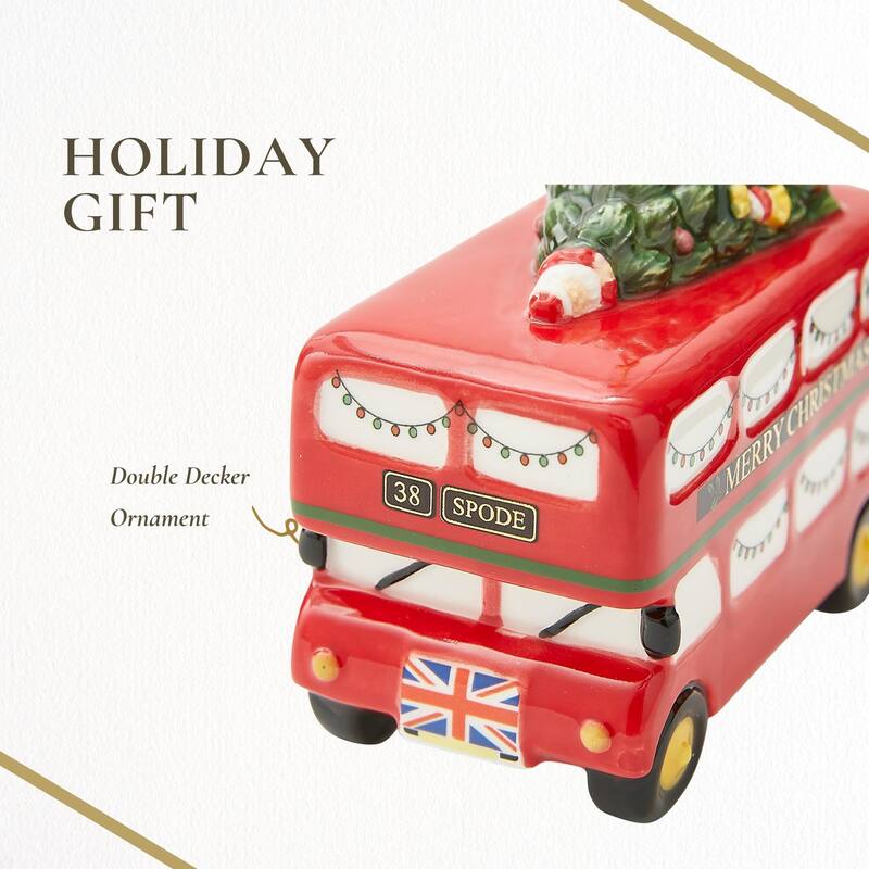 Spode Tree Brit Double Decker Bus Ornament
