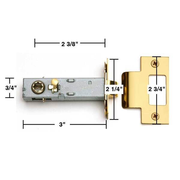 Door Latch Reversible Door Knob Latch Lock with Privacy Pin and Brass Mounting Hardware