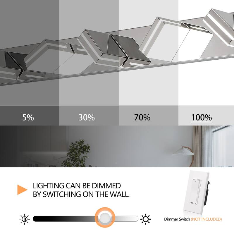 Modern LED Vanity Light, 8-Lights Wall Sconce for Bathroom and Mirror, Sleek Minimalist Design, Energy-Efficient
