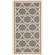 preview thumbnail 89 of 140, SAFAVIEH Courtyard Thomasina Indoor/ Outdoor Patio Backyard Rug 2' x 3'7" - Anthracite/Beige