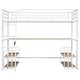 preview thumbnail 13 of 14, White Twin Size Metal Loft Bed with Desk, Storage Shelves and Charging Station