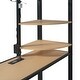 preview thumbnail 72 of 78, Full Size Metal Loft Bed with Workstation Desk, Built-In Shelves, LED Light Strip, Power Outlet & Hanging Wardrobe Storage