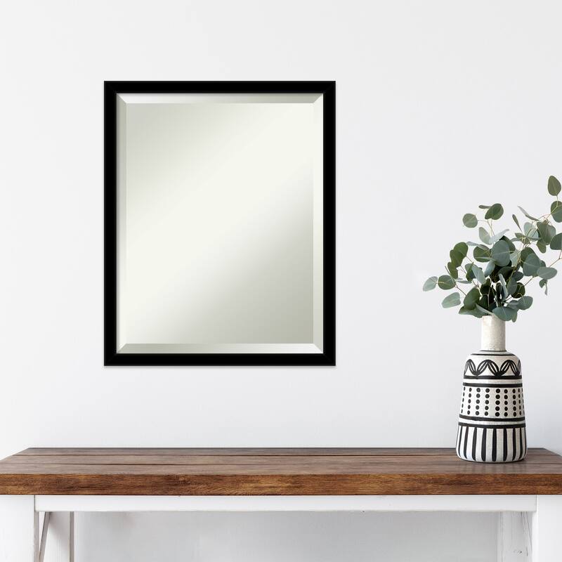 Beveled Wall Mirror - Jet Black Frame