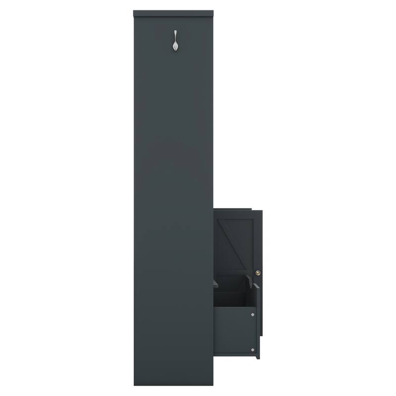 Entryway Cabinet Hall Tree Cabinet Shoe Cabinet with Bench and Coat Hooks, Storage Cabinet Coat Rack