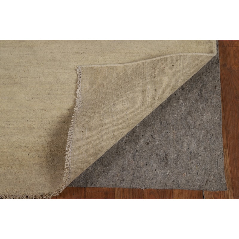 Solid Modern Gabbeh Oriental Area Rug Handmade Wool Carpet - 5'11"x 9'1"