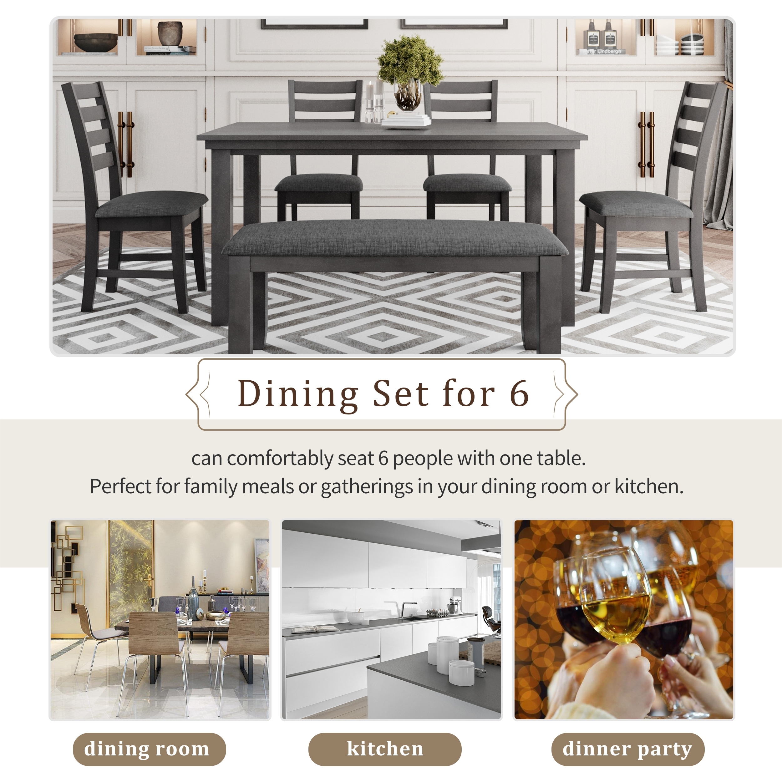Walmart Person Dining Set With Bench Acacia Wood Bed Tray Walmart