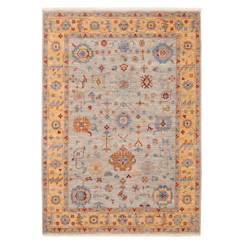 ECARPETGALLERY Hand-knotted Jamshidpour Light Blue Wool Rug - 5'0 x 7'2