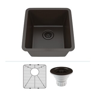 16" x 18" Quartz Single Bowl Sink Drop-In/Undermount Granite Composite - 16"x18"