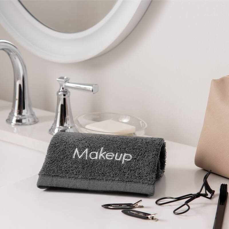 Cotton Embroidered Makeup Remover Towels - Set of 6
