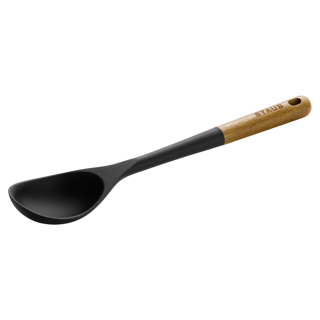 Staub Silicone with Wood Handle Cooking Utensil, Serving Spoon - 1 unit